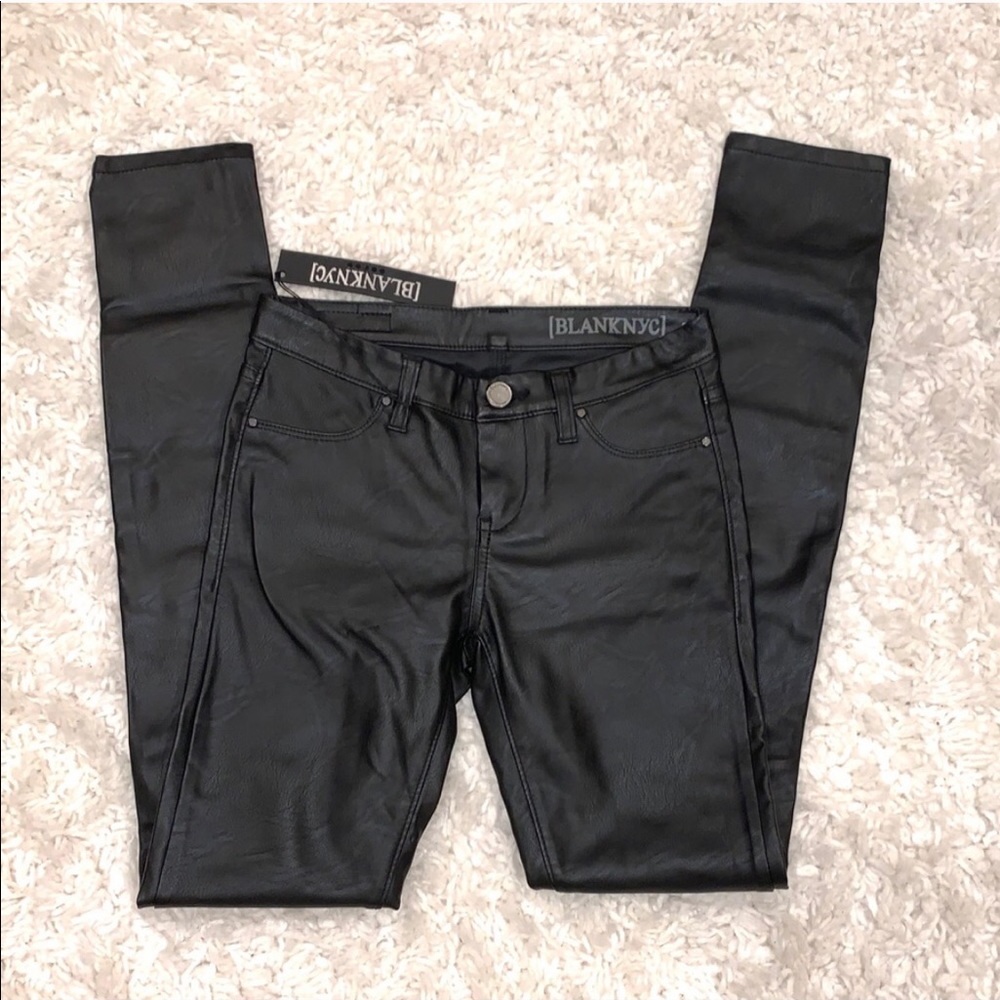 Blank NYC Faux Leather Skinny Jeans